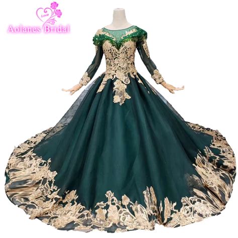 emerald green and gold dress | Dresses Images 2022