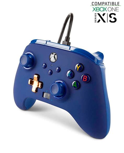 Control Alambrico Xbox One Power A Midnight Blue Gameplanet