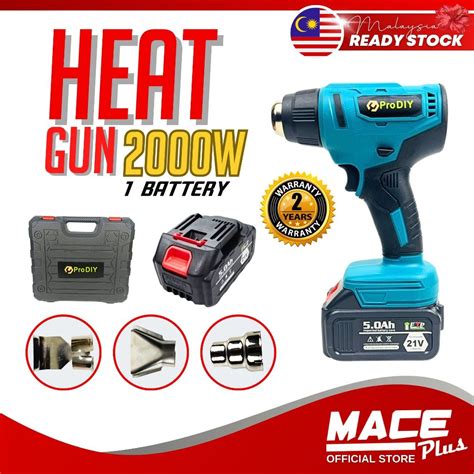 Prodiy Cordless Handheld Hot Air Wireless Rechargeable Heat Gun W Battery Lithium