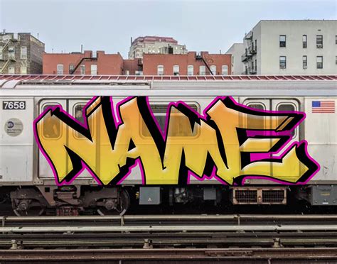 custom graffiti  nyc subway train street art style  print digital