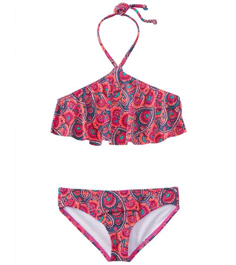 Billabong Girls Bandana Rama Paisley Party Flutter Bikini Set 4 14