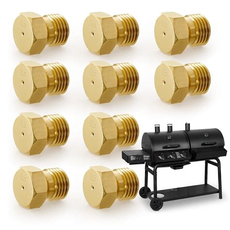 10pcs Brass Jet Nozzle Propane Orifice Kit Gas Stove Burner Jet Set Kitchen Stove