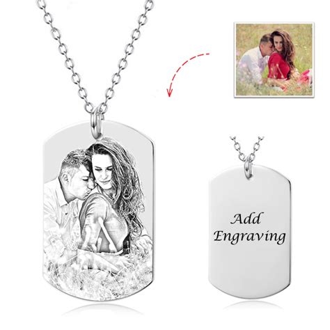 Collier Photo Personnalis En Argent Sterling