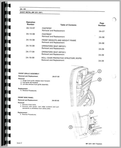 Massey Ferguson 261 Tractor Service Manual