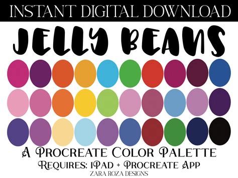 Jelly Beans Procreate Color Palette Graphic by ZaraRozaDesigns ...