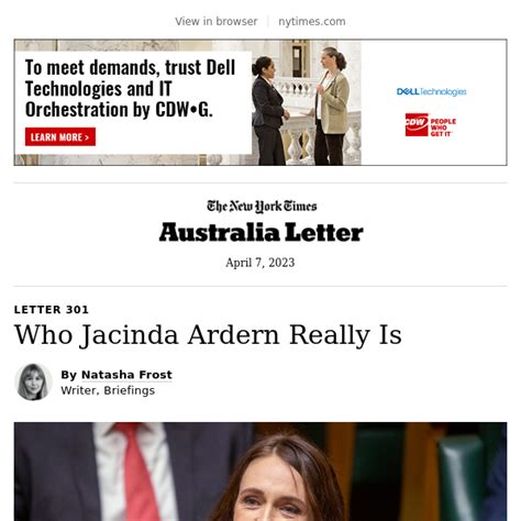 Australia Letter Who Jacinda Ardern Really Is The New York Times