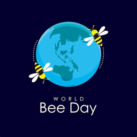 Premium Vector World Bee Day Poster Template