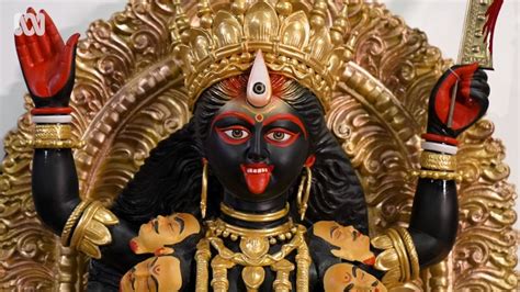 Curator describes sculpture of Hindu goddess Kali stomping on husband ...