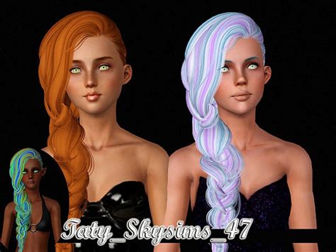 Skysims Hairstyle Retextured By Taty Sims Hairs