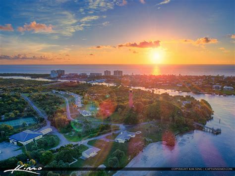 Jupiter Lighthouse Sunrise Shot Last Week Over Waterway HDR