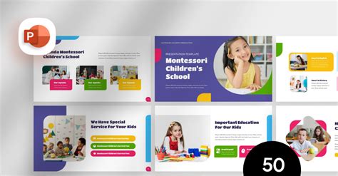 Montessori School Presentation Template - TemplateMonster