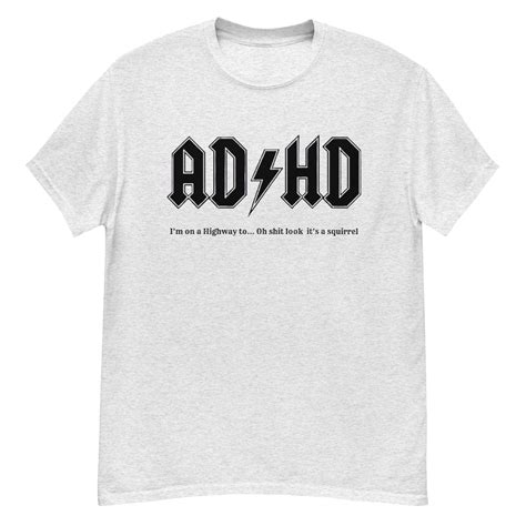 Funny ADHD T Shirt Adhd T Shirt Gift For Him Funny Adhd Tshirt Etsy UK