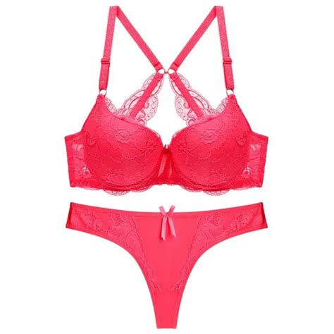 Buy Julexy New 2019 Sexy Tong Women Bra Set Solid Lace