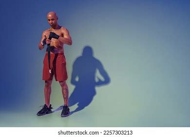 Sporty Man Naked Torso Taping His Stock Photo Shutterstock