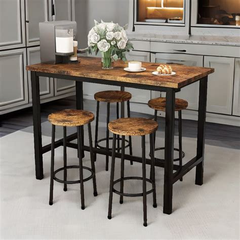 Borough Wharf Reeside Person Dining Set With Table Stools