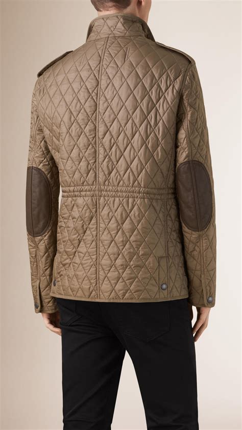 Lyst Burberry Diamond Quilted Field Jacket In Natural For Men