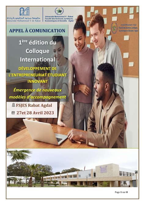 Appel Communication Du Colloque International Portant Sur