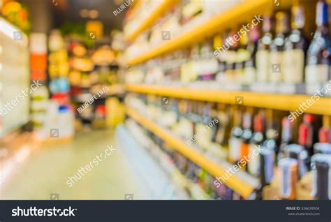 Blurred Image Supermarket Variety Product Background Stock Photo