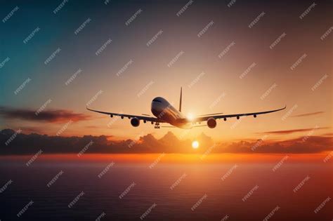 Premium Photo Airplane Flying In The Sky Passenger Airline Travel And Tourism