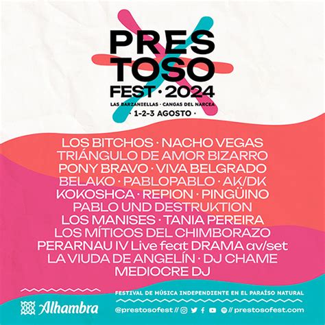 Prestoso Fest Cierra Su Cartel Con Nacho Vegas Pony Bravo Kokoshca Y