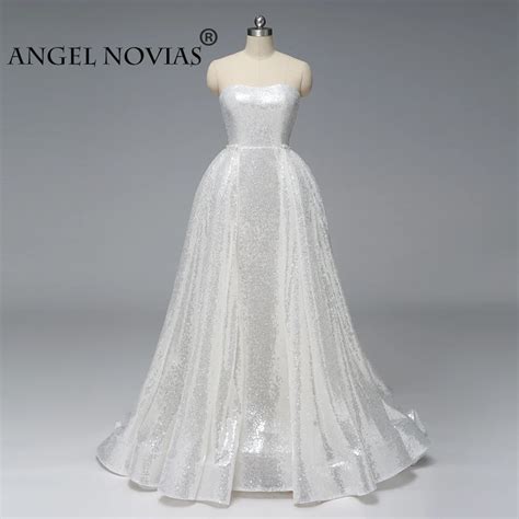 Aliexpress Buy ANGEL NOVIAS Long Silver White Abendkleider Saudi