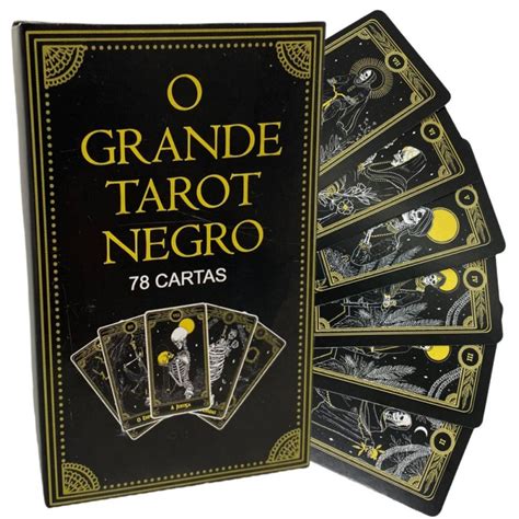 Baralho O Tarot Negro Cartas Sendo Arcanos Maiores E Mais