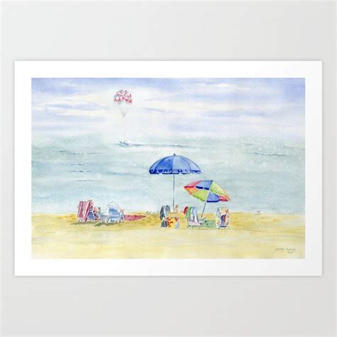 Beach Day Art Print By Mellyterpening Society6 Art Prints