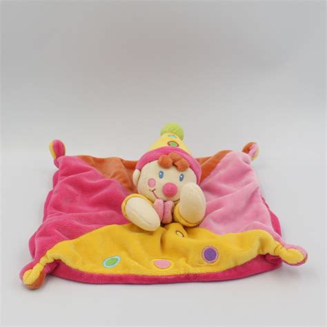 Doudou Plat Clown Rose NICOTOY