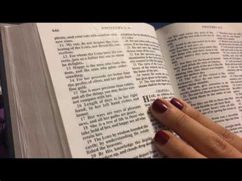 Christian Asmr Relaxing Bible Reading Soft Spoken Proverbs Kjv