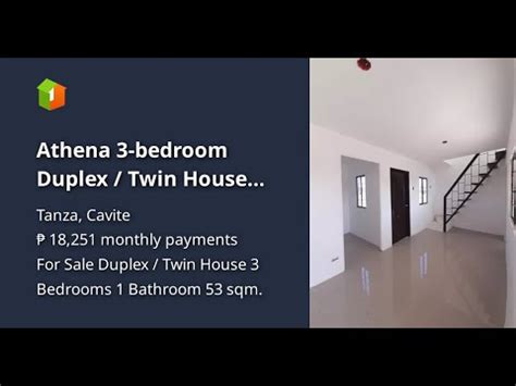 Athena 3 Bedroom Duplex Twin House For Sale In Tanza Cavite YouTube