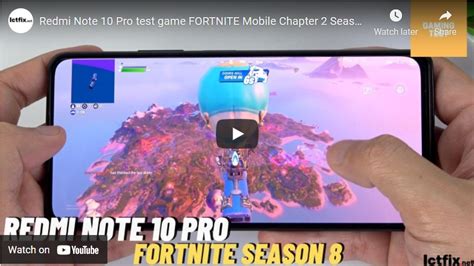 Redmi Note 10 Pro Test Game FORTNITE Mobile Chapter 2 Season 8