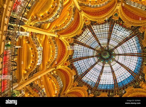 The Stained Glass Dome Of Galeries Lafayette A Large Opulent Art