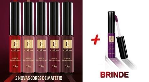 Eudora Batom Matefix Malva Indício Vermelho Nude Marrom R 100 00