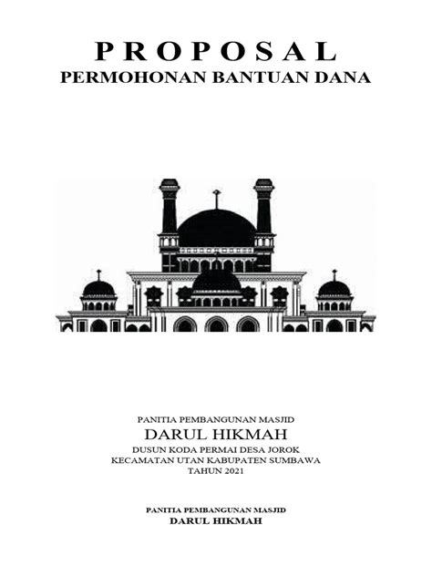 Proposal Masjid Darul Hikmah Ntb Pdf