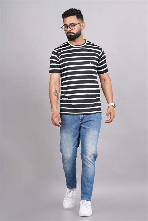 2 Way Lycra Striped T Shirt In Jaipur At Rs 120 Mens T Shirt In