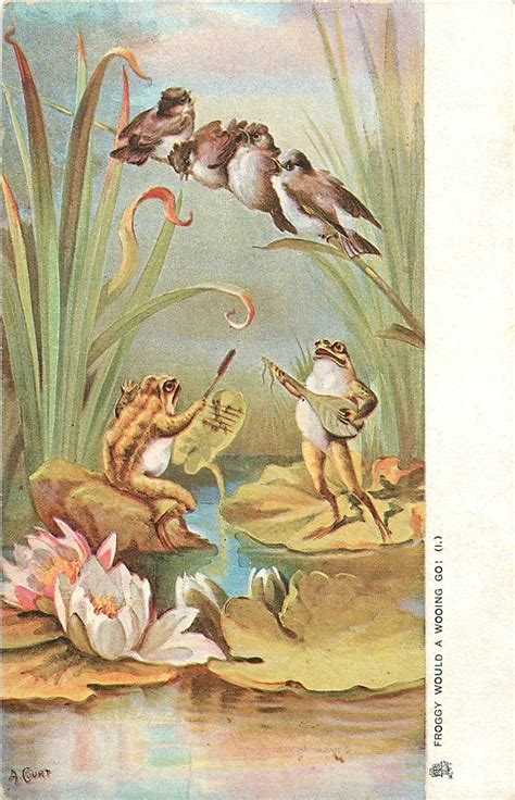 FROGGY WOULD A WOOING GO I Two Frogs On Lily Pads Seranade Four