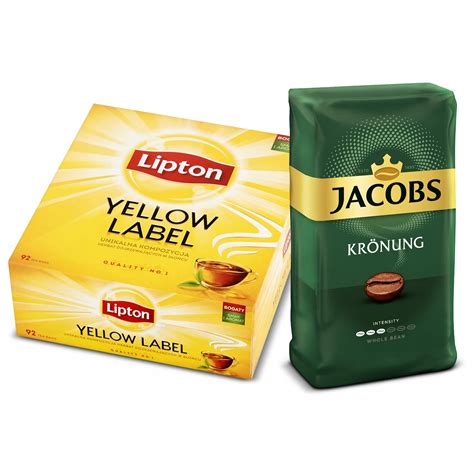 Zestaw Herbata Czarna Ekspresowa Lipton Yellow Label Kawa Jacobs