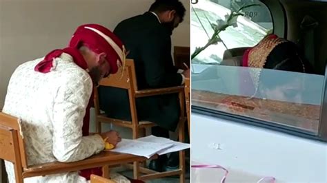 Groom Reach Directly In Exam Hall Bride Kept Waiting Outside In Car