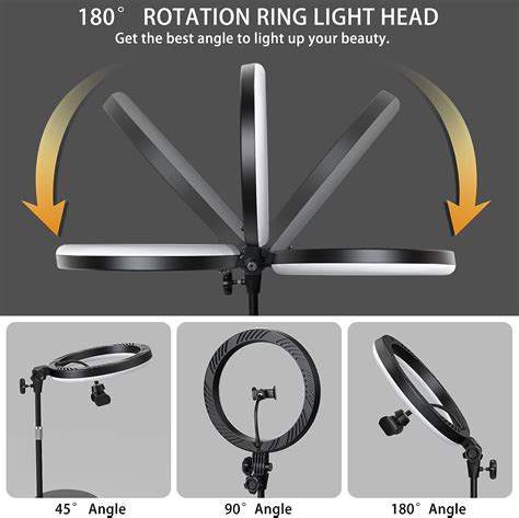 10.5'' Desktop Ring Light with Stand and Phone Holder - Perfect for ...