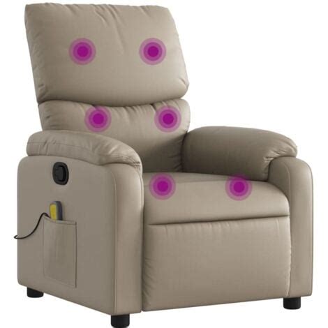 Fauteuil De Massage Inclinable Cappuccino Similicuir