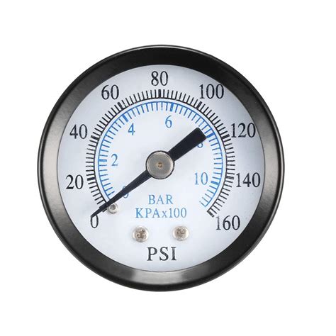 Amazon Uxcell Back Mount Pressure Gauge Psi Kpa Dual Scale