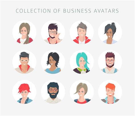 Collection of avatars for social networks 667996 Vector Art at Vecteezy