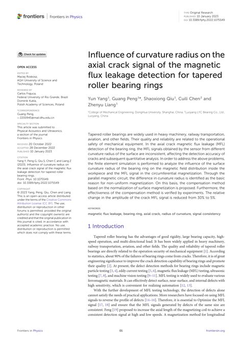 Pdf Influence Of Curvature Radius On The Axial Crack Signal Of The