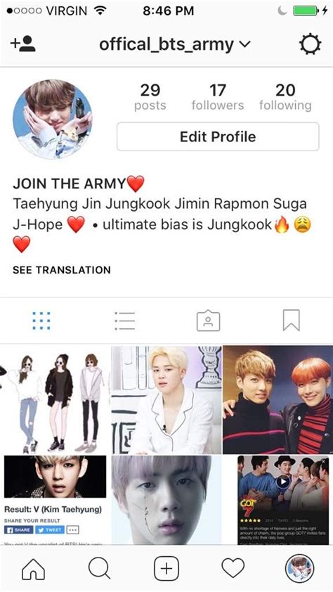 New BTS fan account over Instagram Jeon Jungkook 전정국 Amino