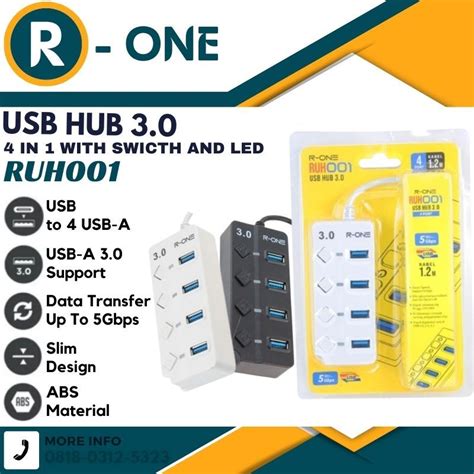 Jual R One Saklar Tombol On Off Lampu Led Port Usb Hub Swicth Port