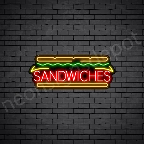 Sandwiches V3 Neon Sign Neon Signs Depot