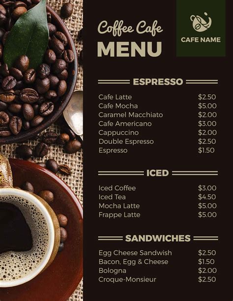 Cafe Menu Design Ideas & Examples