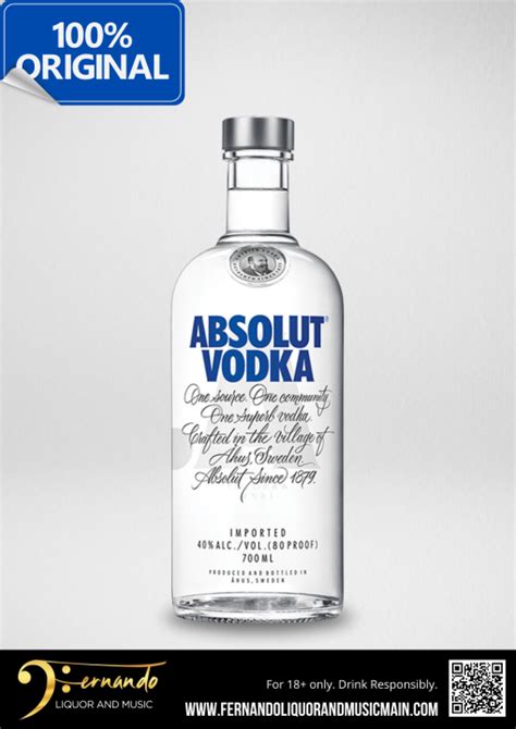 Absolut Vodka 700ml 1 Liter Flavored Drinks Cocktail Lazada Ph