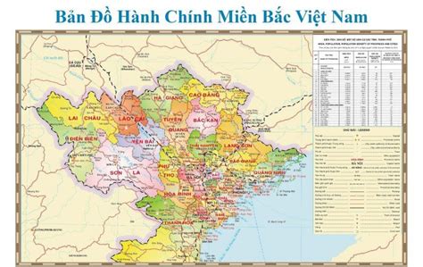 bản đồ hành chính miền Bắc