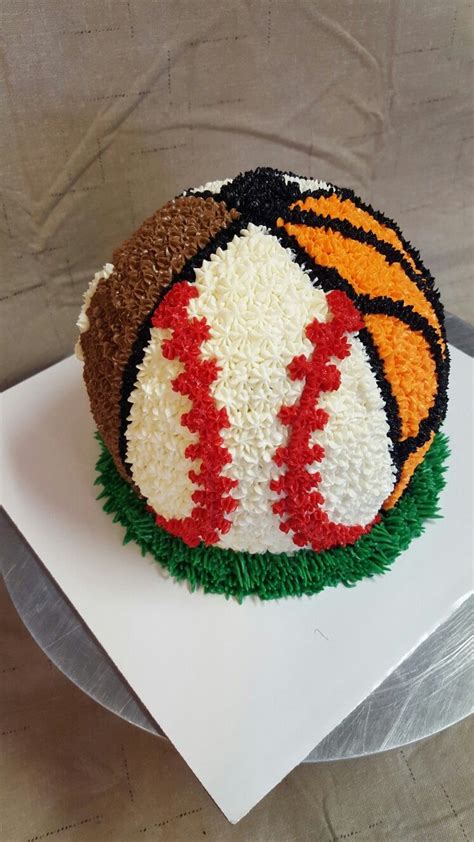 Sport Ball Cake Sports Birthday Cakes Diy Birthday Cake Boy